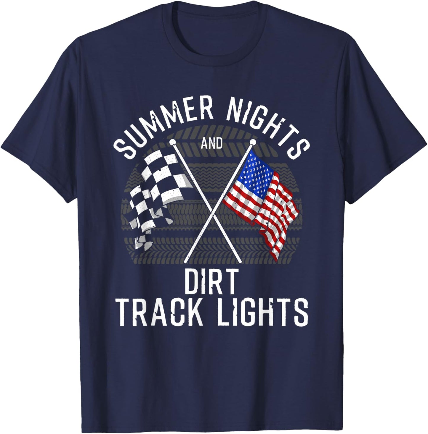 Funny Dirt Racing Gift Women Cool Dirt Track Racing T-Shirt - T-Shirt | Navy
