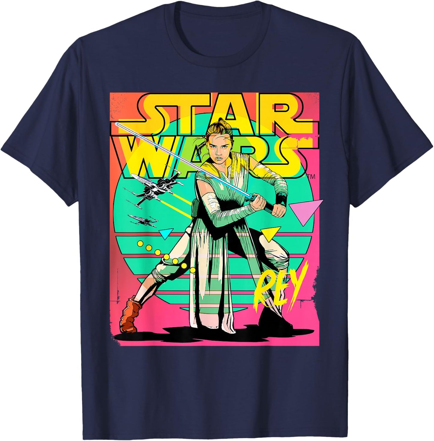 Star Wars Rey 90s T-Shirt - T-Shirt | Navy