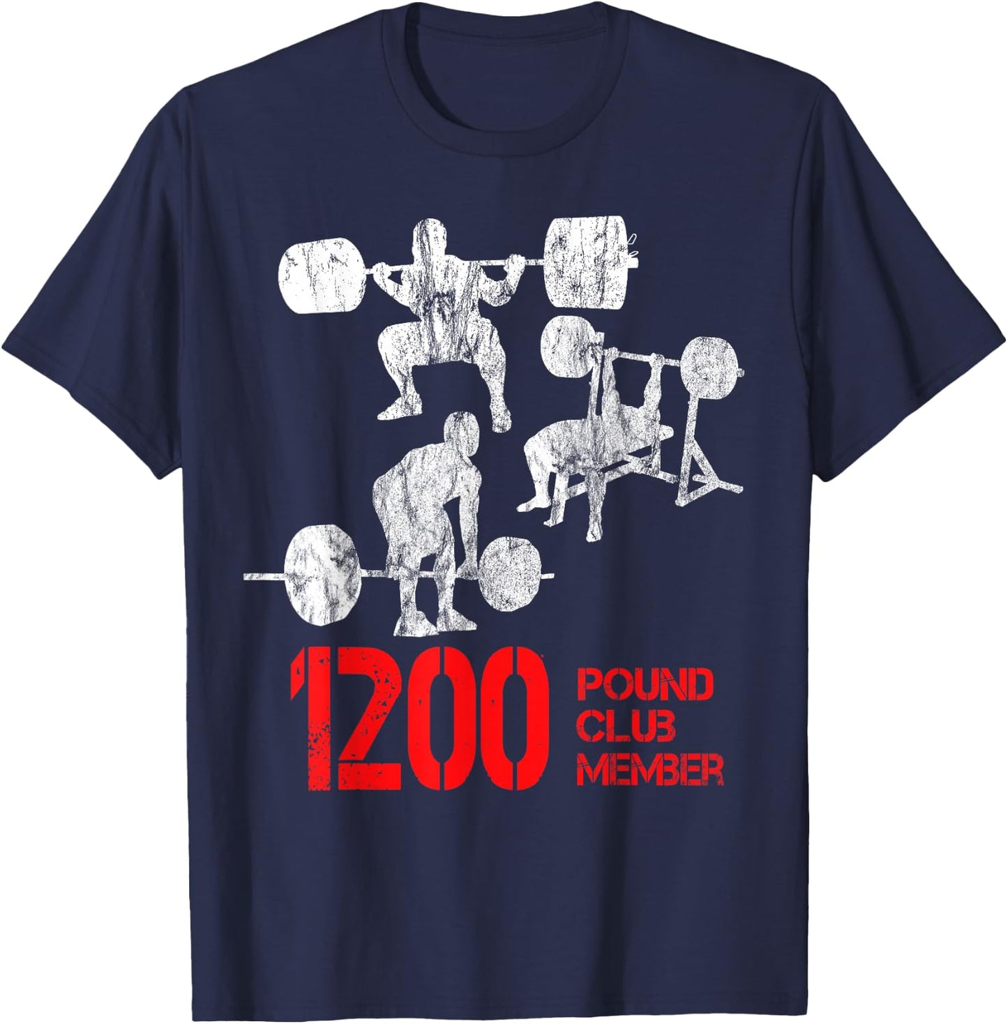 1200 Pound Club Member T-Shirt - T-Shirt | Navy