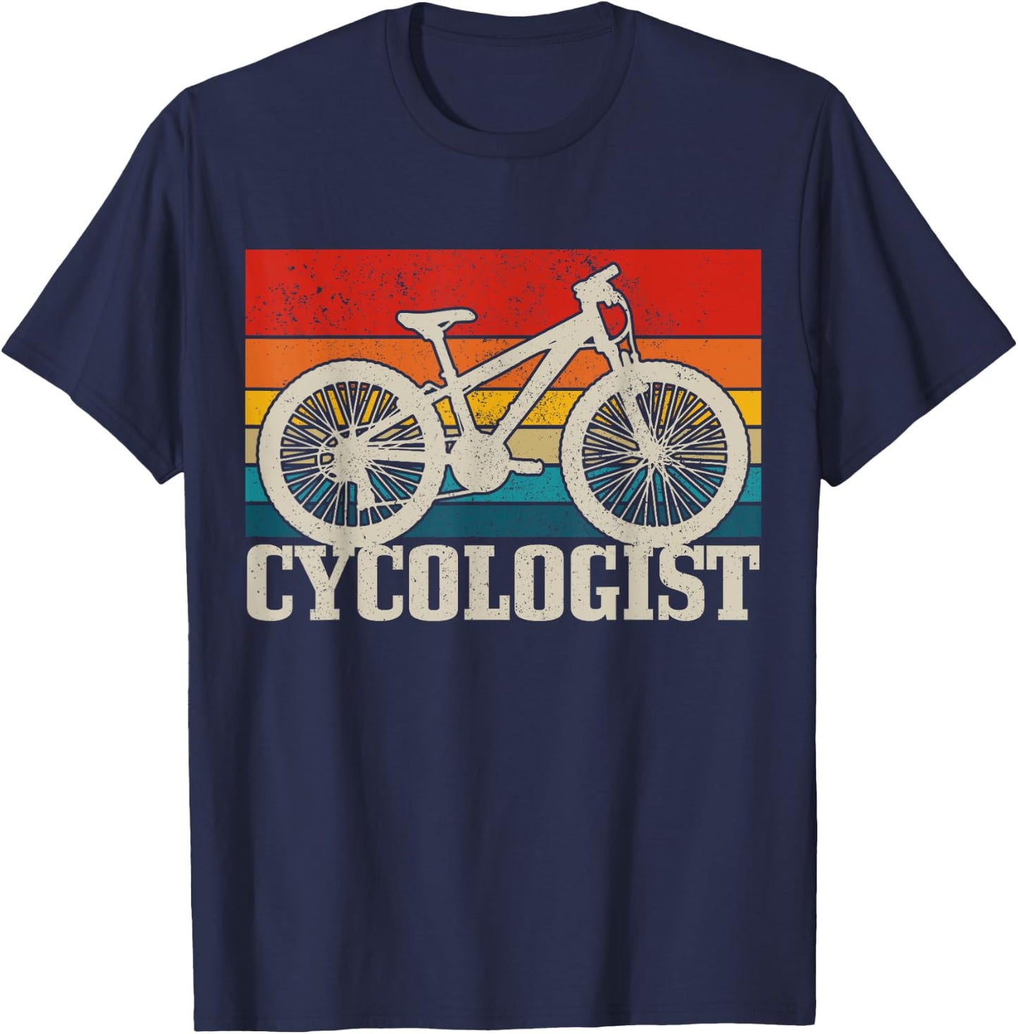 Cycologist Mountain Bike MTB Funny Mountain Biker Gift T-Shirt - T-Shirt | Navy
