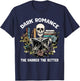 Smut Reader Bookish Dark Romance The Darker Better Skeleton T-Shirt - T-Shirt | Navy