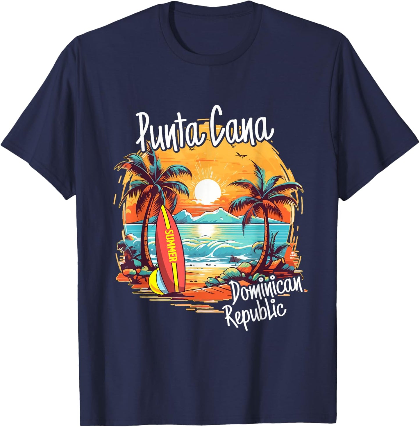 Punta Cana Vacation Dominican Republic Beach Family Trip T-Shirt - T-Shirt | Navy