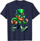 Leprechaun Playing Football St Patricks Day Sport Boys T-Shirt - T-Shirt | Navy