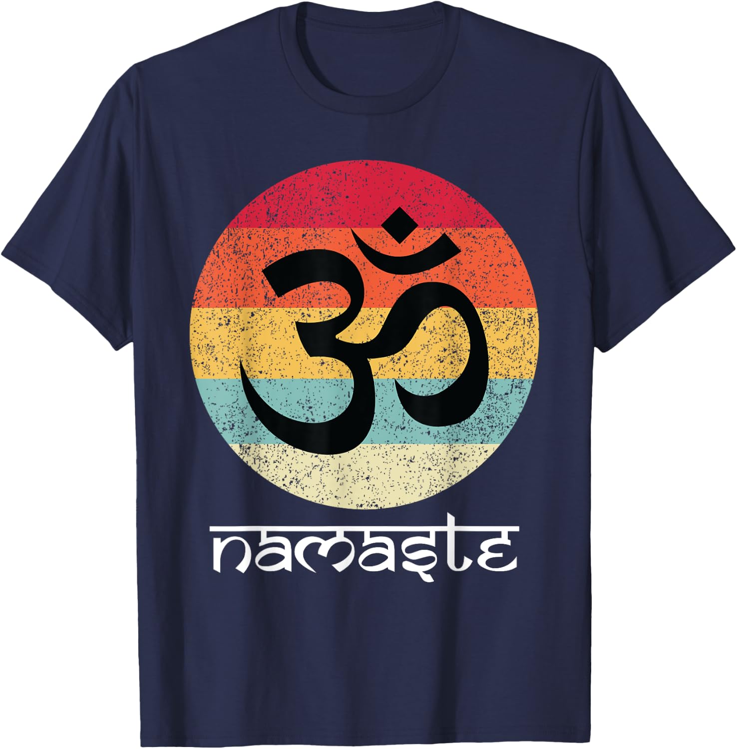Om Symbol Namaste Aum Ohm Hindu Zen Tantra Yoga Day T-Shirt - T-Shirt | Navy