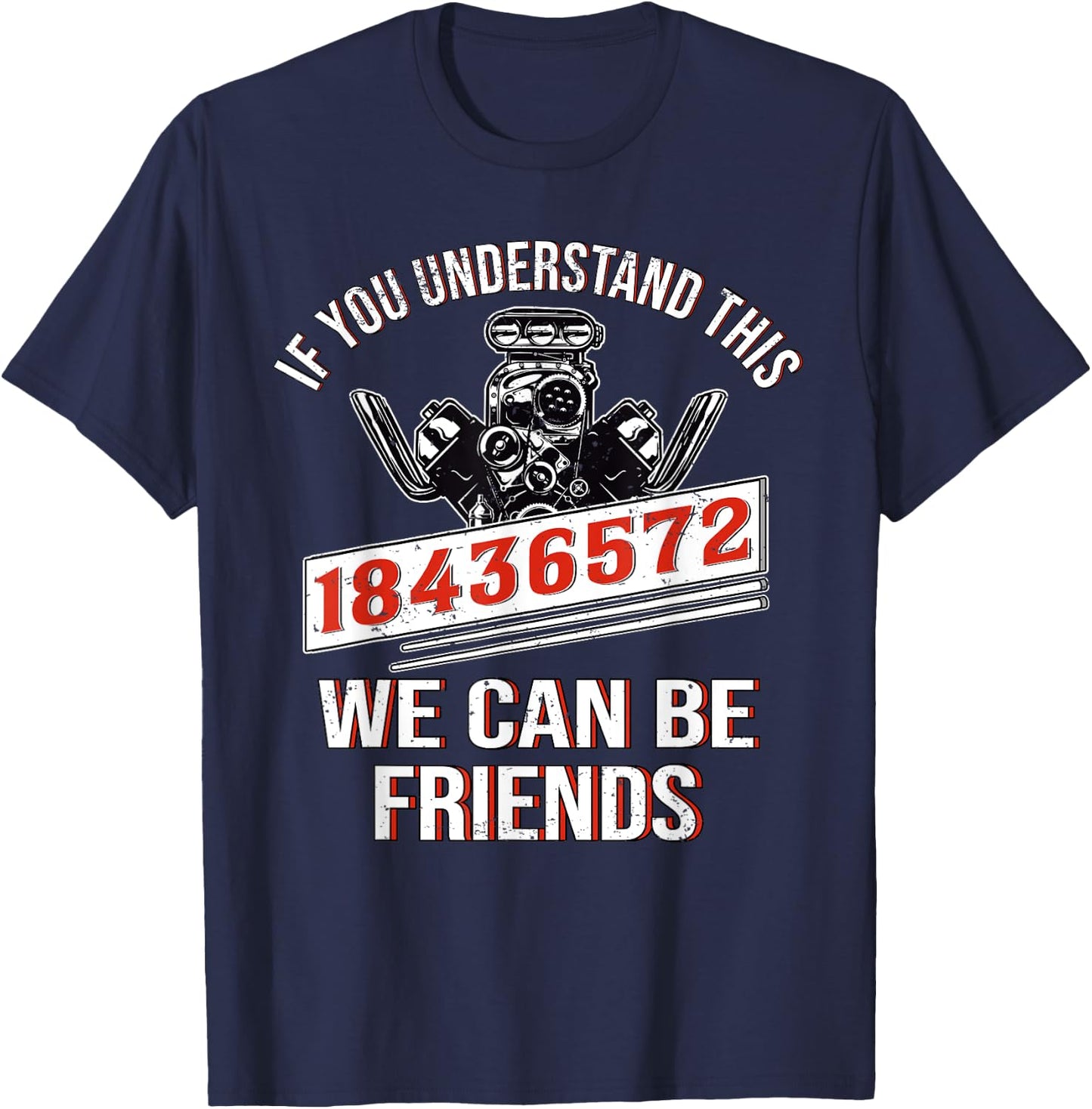 Mechanic Car Mechanic 18436572 V8 Mechanic T-Shirt - T-Shirt | Navy