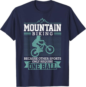 Mountain Bike MTB Downhill Biking Funny Mountain Biker Gift T-Shirt - T-Shirt | Navy