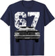 1967 67 Gto Classic Car Old School Muscle Car Birthday Retro T-Shirt - T-Shirt | Navy