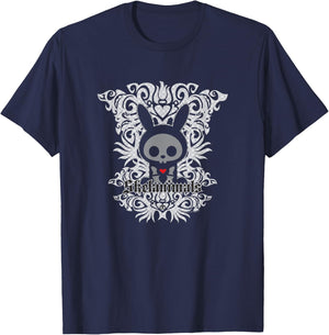 Skelanimals Jack Rabbit Vintage Floral Tribal Overlay Logo T-Shirt - T-Shirt | Navy
