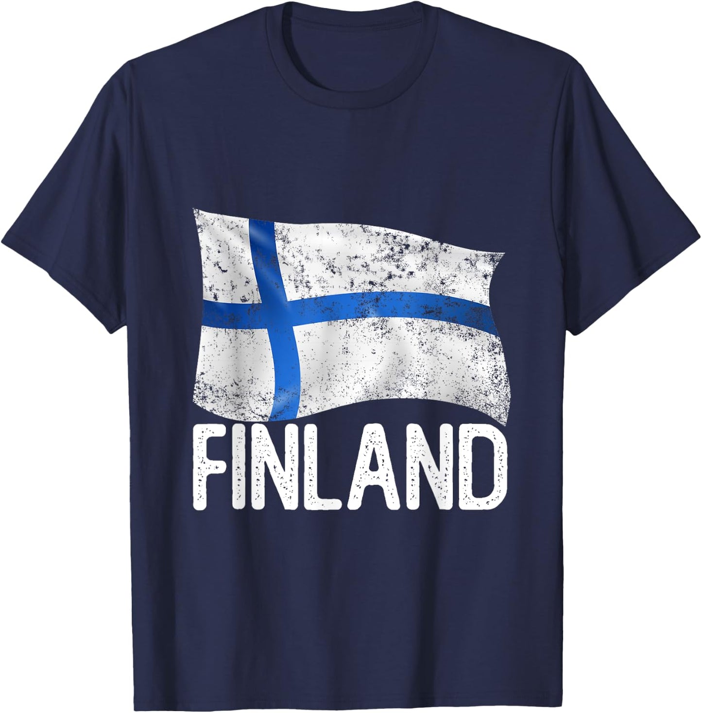 Finnish Flag Finland T-Shirt - T-Shirt | Navy