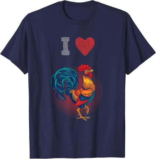 I Love Chickens - Cock / Rooster T-Shirt - T-Shirt | Navy
