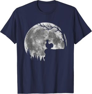 Silkie Chicken Moon Silhouette Funny Lazy Halloween Costume T-Shirt - T-Shirt | Navy