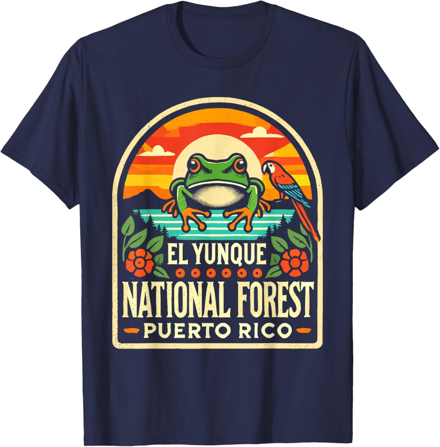 El Yunque National Forest Shirt Wildlife Puerto Rico T-Shirt - T-Shirt | Navy