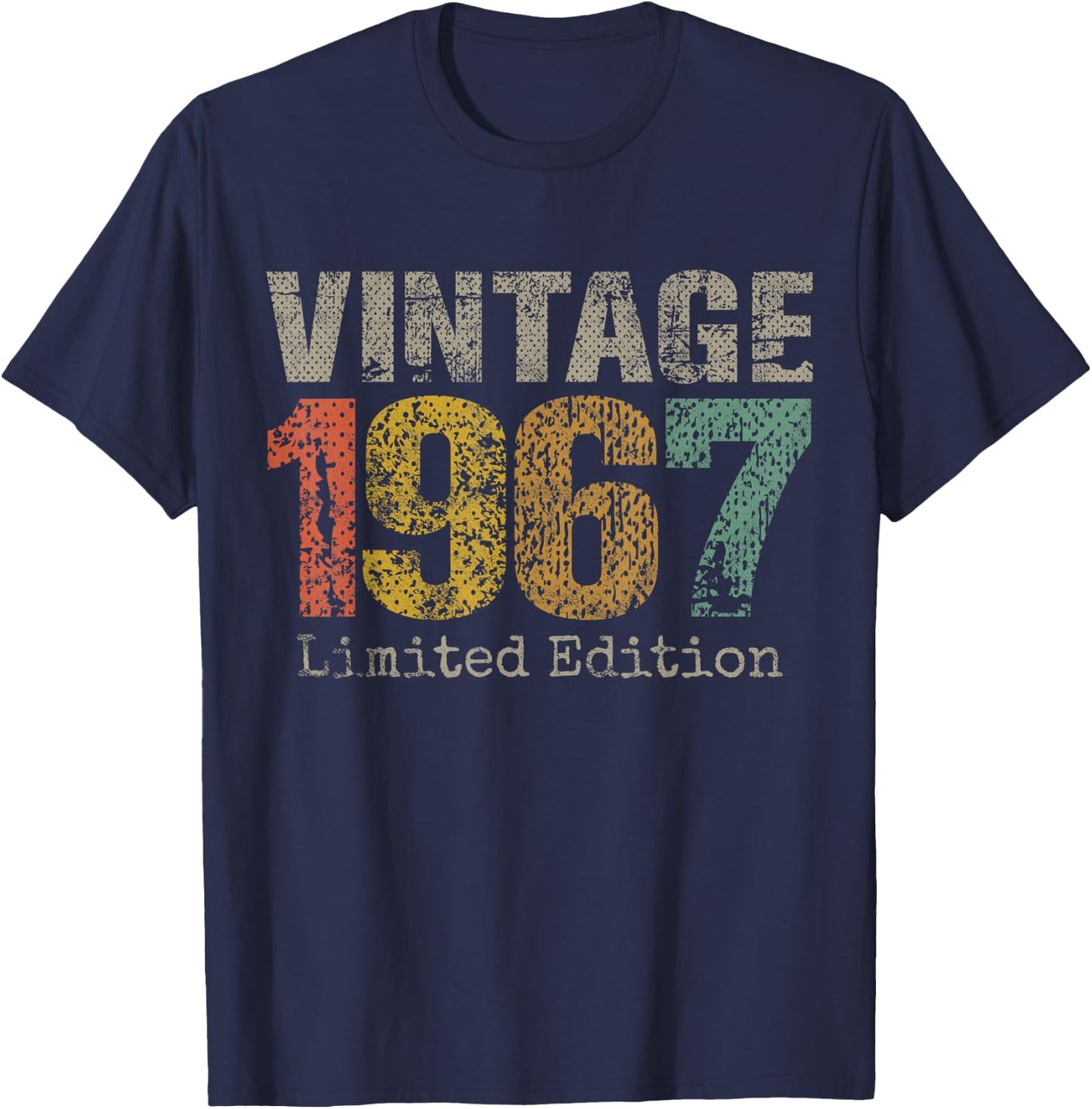 Vintage 1967 Limited Edition 58th Birthday Gifts 58 Year Old T-Shirt - T-Shirt | Navy