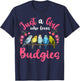 Budgie Bird Just a Girl Who Loves Budgies T-Shirt - T-Shirt | Navy