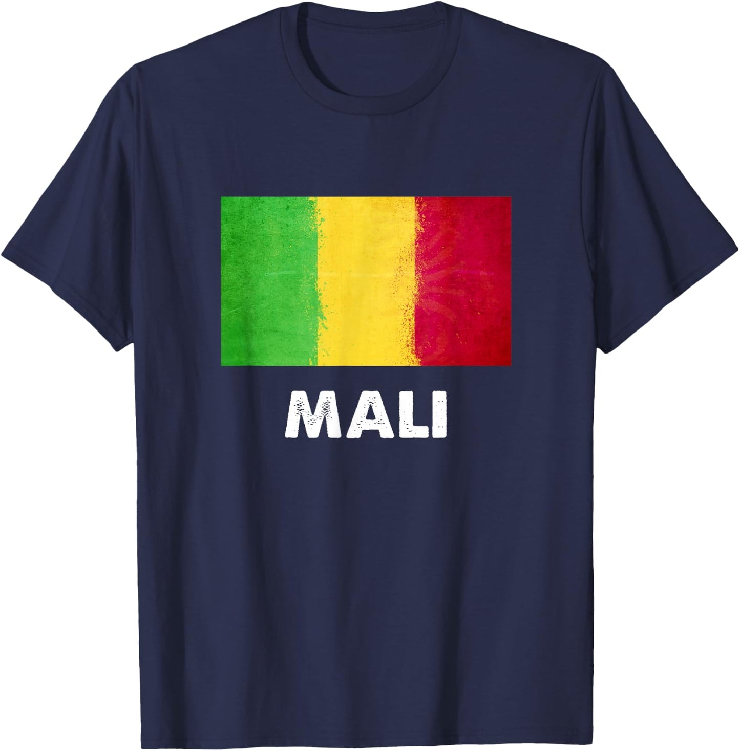Mali Flag Shirt | Malier T-Shirt - T-Shirt | Navy