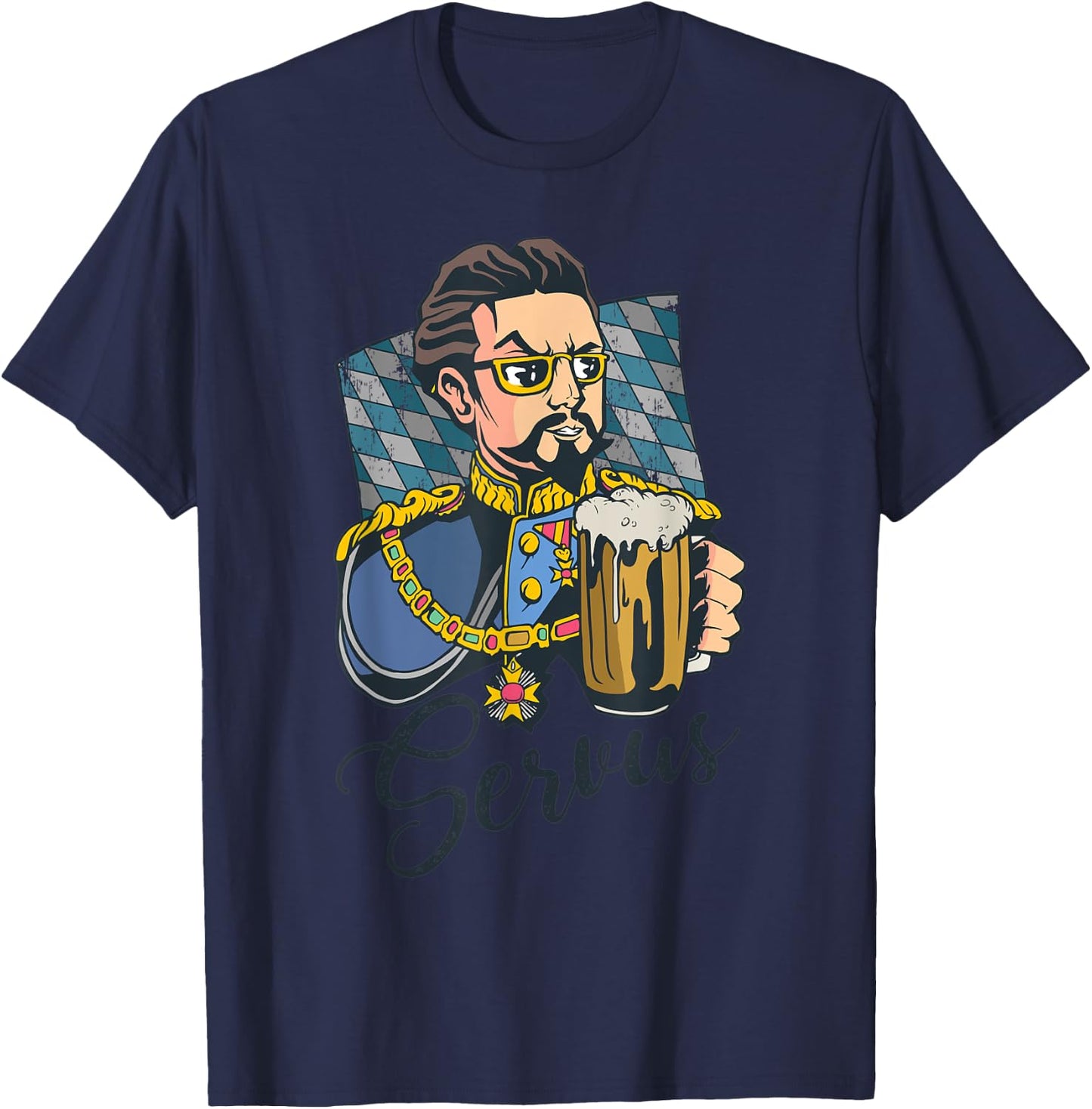 König Ludwig Home Bayern Beer Gift T-Shirt - T-Shirt | Navy