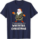 Deer Hunting Whitetail Christmas Camo Santa T-Shirt - T-Shirt | Navy