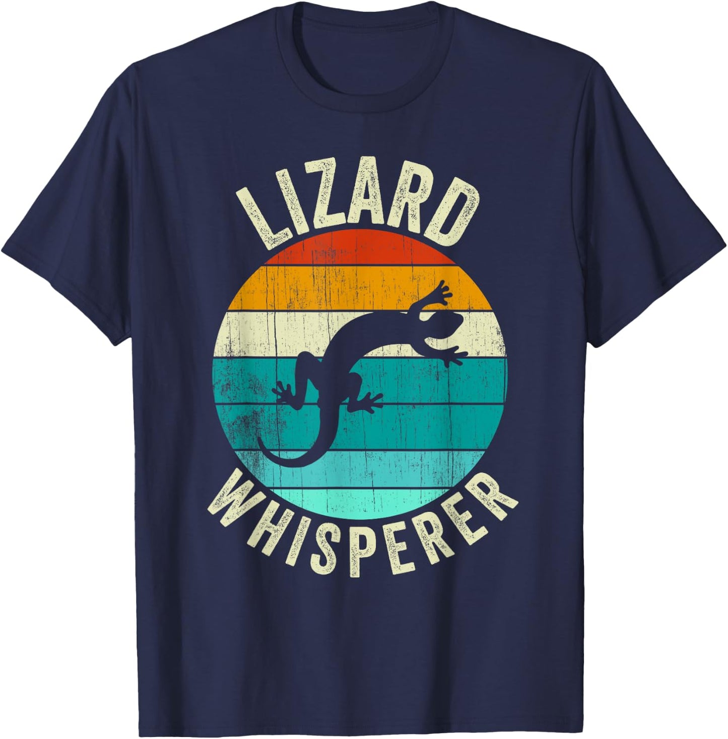 Vintage Retro Lizard Whisperer Gecko Reptile Lover Kids Gift T-Shirt - T-Shirt | Navy
