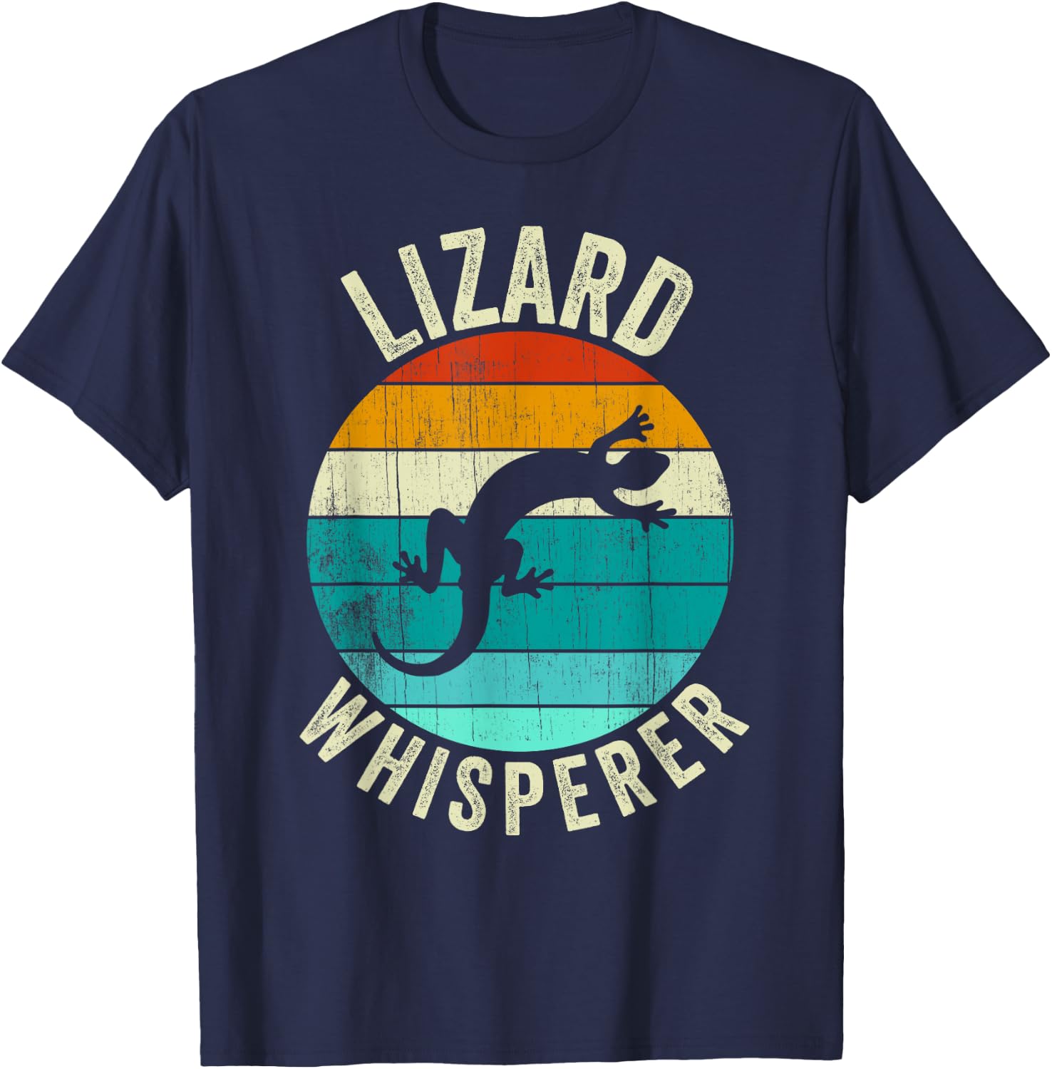 Vintage Retro Lizard Whisperer Gecko Reptile Lover Kids Gift T-Shirt - T-Shirt | Navy