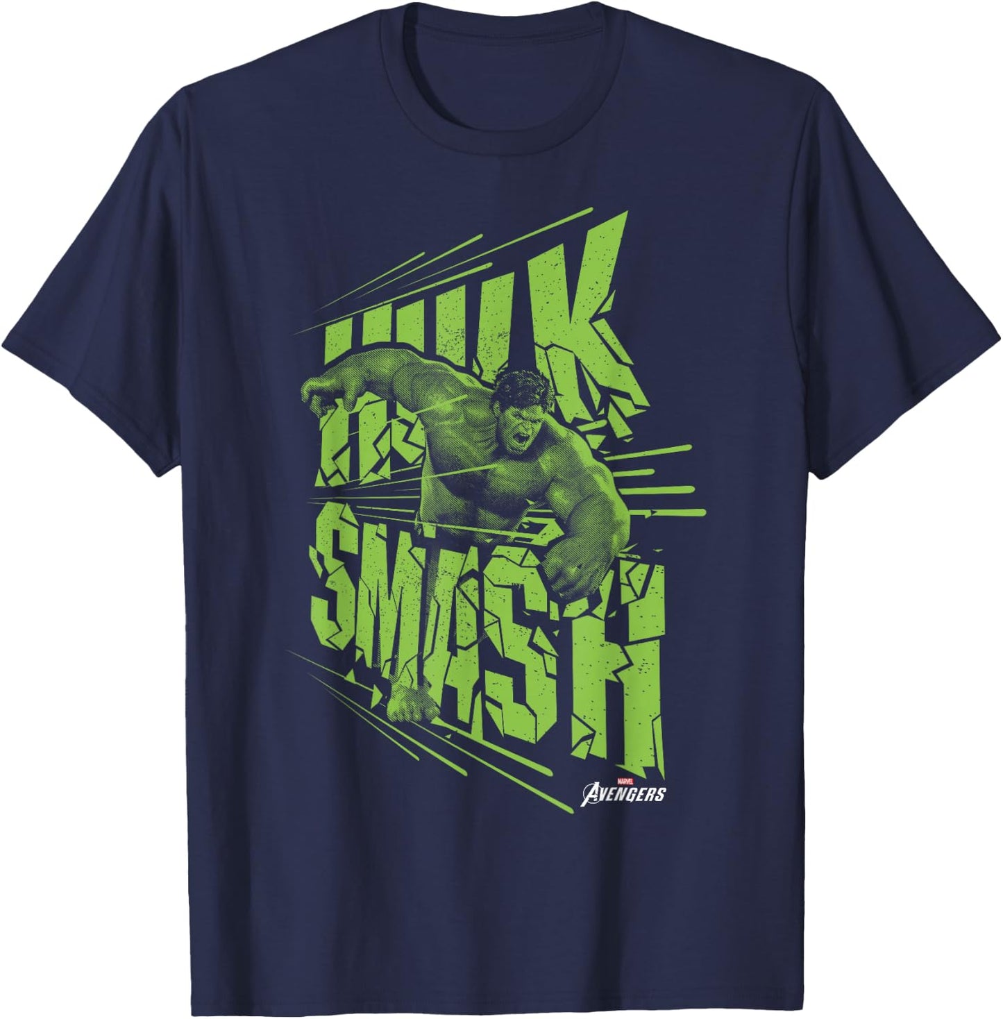 Marvel Avengers Game Hulk Smash Portrait T-Shirt - T-Shirt | Navy