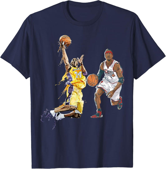 Basketball Stars Legends Vintage Retro Shirt T-Shirt - T-Shirt | Navy