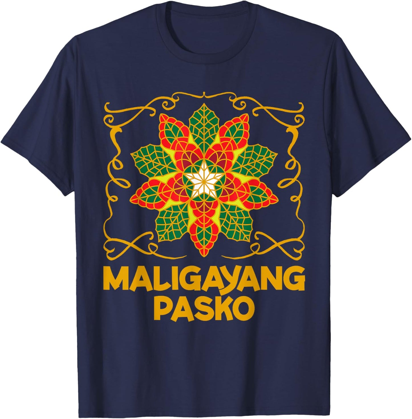 Philippines Christmas Pinoy Maligayang Pasko T-Shirt - T-Shirt | Navy