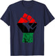 Pan African Fist UNIA Flag African African American Pride T-Shirt - T-Shirt | Navy