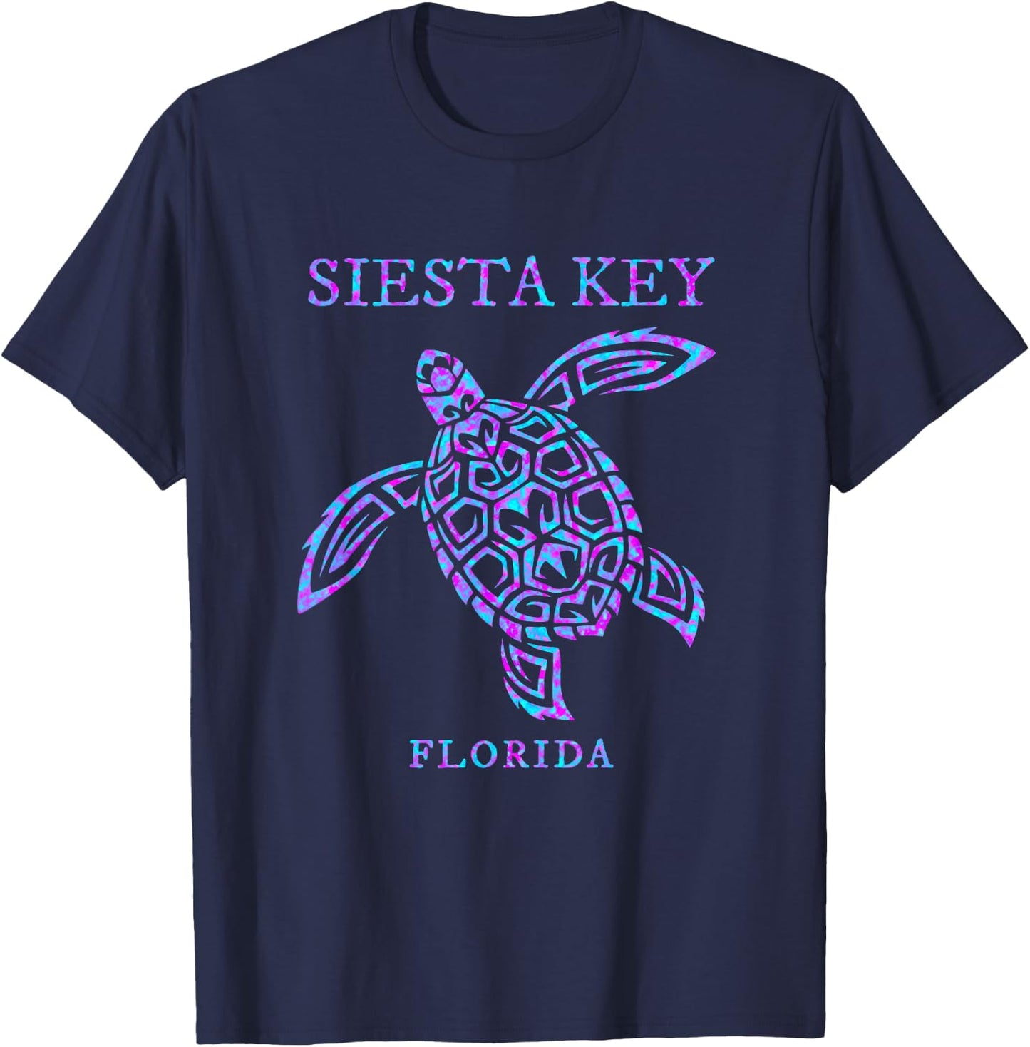 Siesta Key Florida Sea Turtle Vacation Souvenir Boys Girls T-Shirt - T-Shirt | Navy