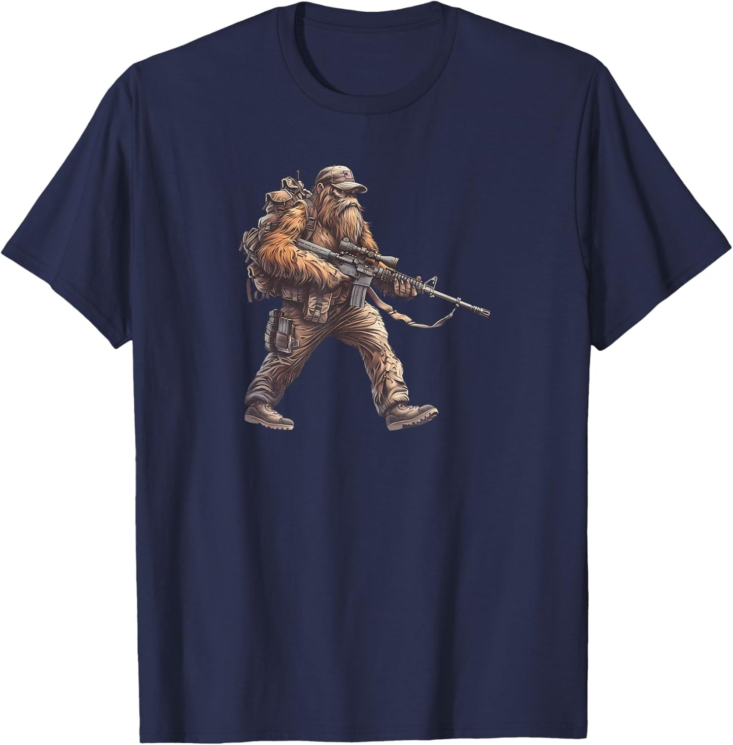 Tacti-Squatch Tactical Sasquatch Military Bigfoot AR15 T-Shirt - T-Shirt | Navy