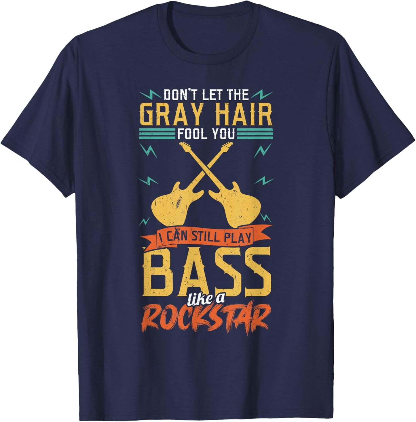 Bassist Men's Shirt Bass Gift Bass Player T-Shirt - T-Shirt | Navy
