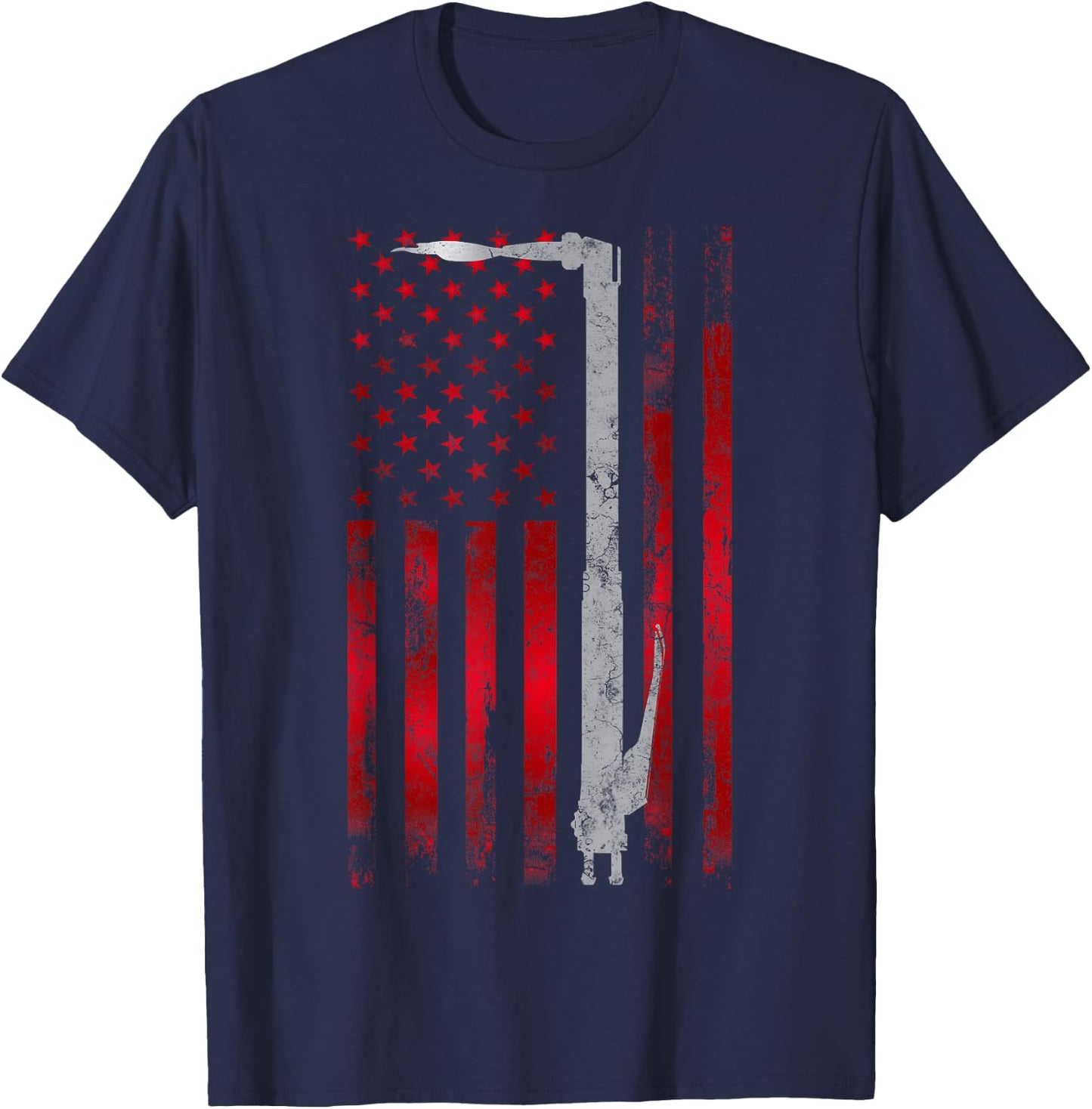 Welding Vintage Patriotic USA American Flag Welder gift T-Shirt - T-Shirt | Navy
