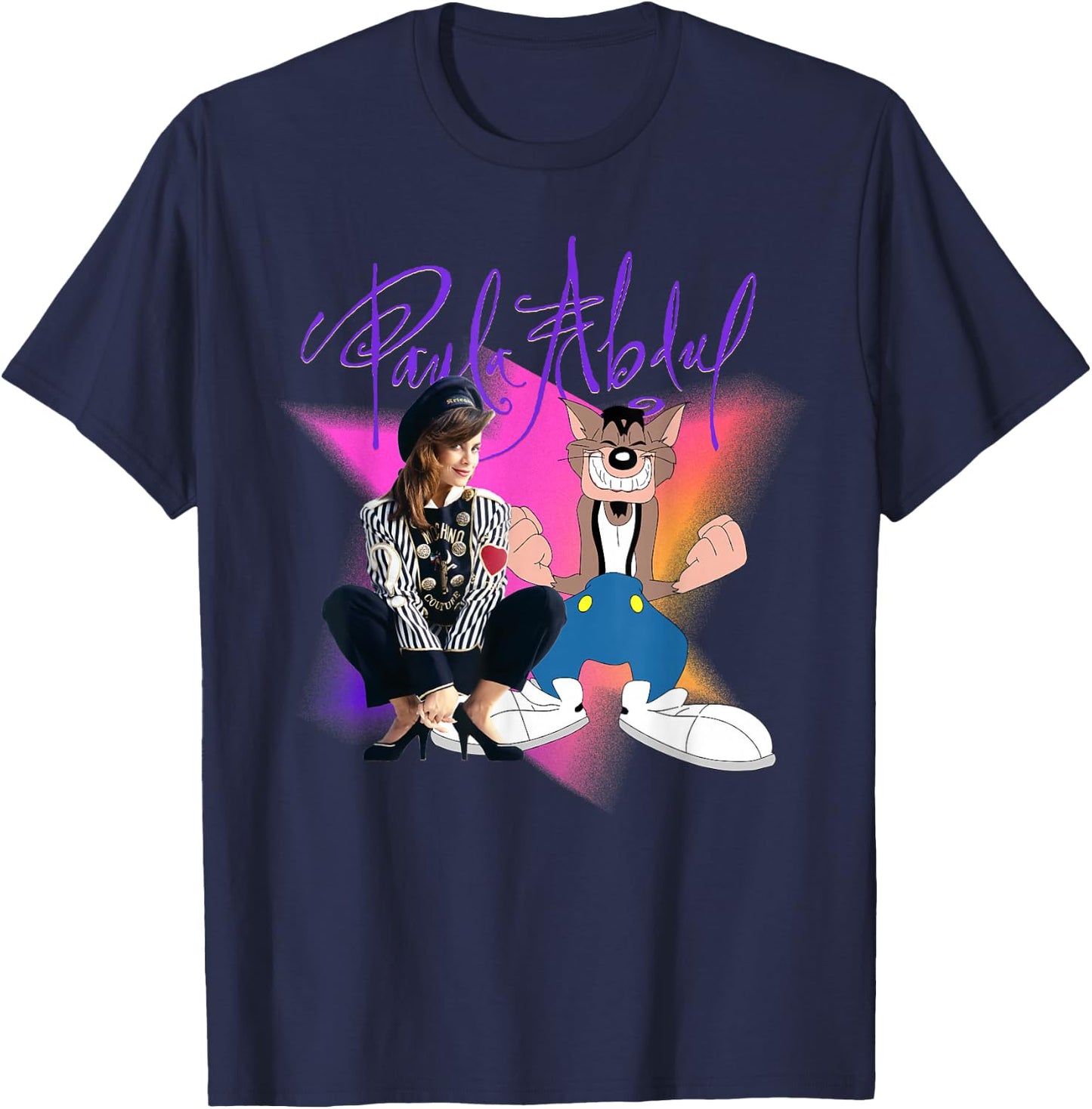 Paula Abdul & The Famous MC Skat Kat T-Shirt - T-Shirt | Navy