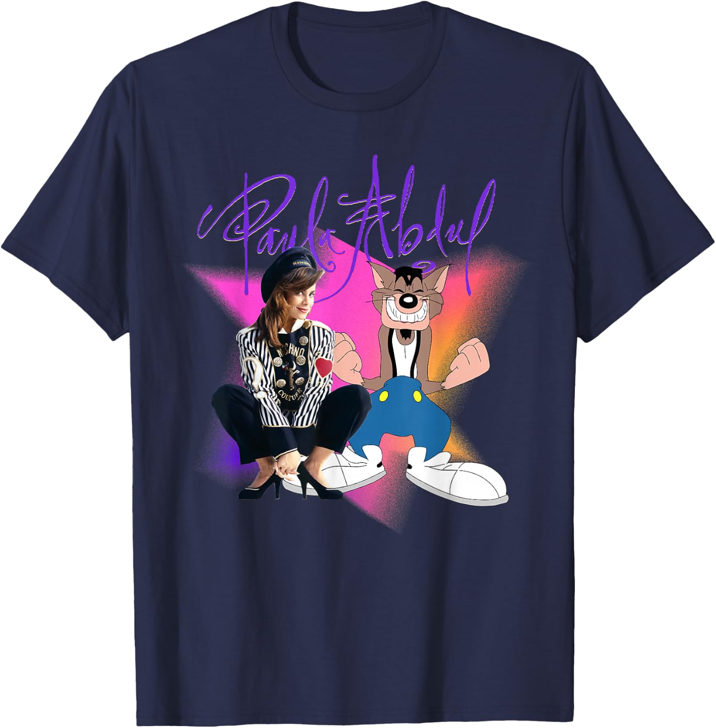Paula Abdul & The Famous MC Skat Kat T-Shirt - T-Shirt | Navy