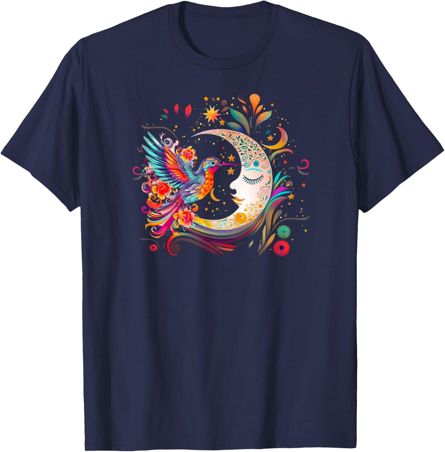 Humming Bird Moon Hummingbird T-Shirt - T-Shirt | Navy