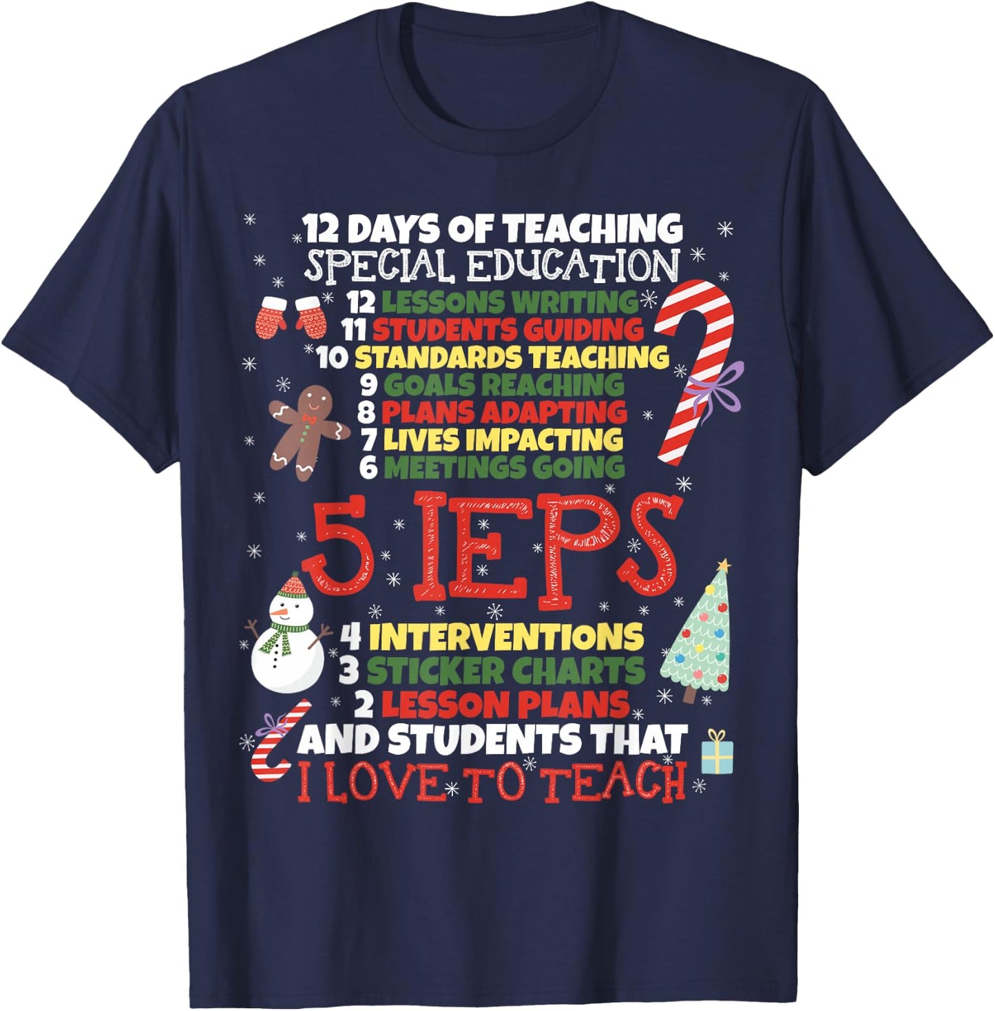 SPED School Funny Special Education Teacher Gift T-Shirt - T-Shirt | Navy