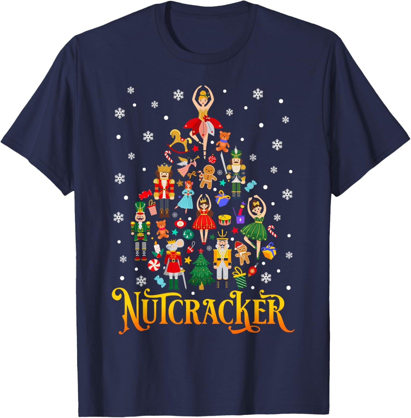 Vintage Christmas Nutcracker Squad Matching Family Christmas T-Shirt - T-Shirt | Navy