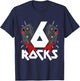6 Rocks Birthday Party 6 Year Old Rock N Roll Star 6th Gift T-Shirt - T-Shirt | Navy