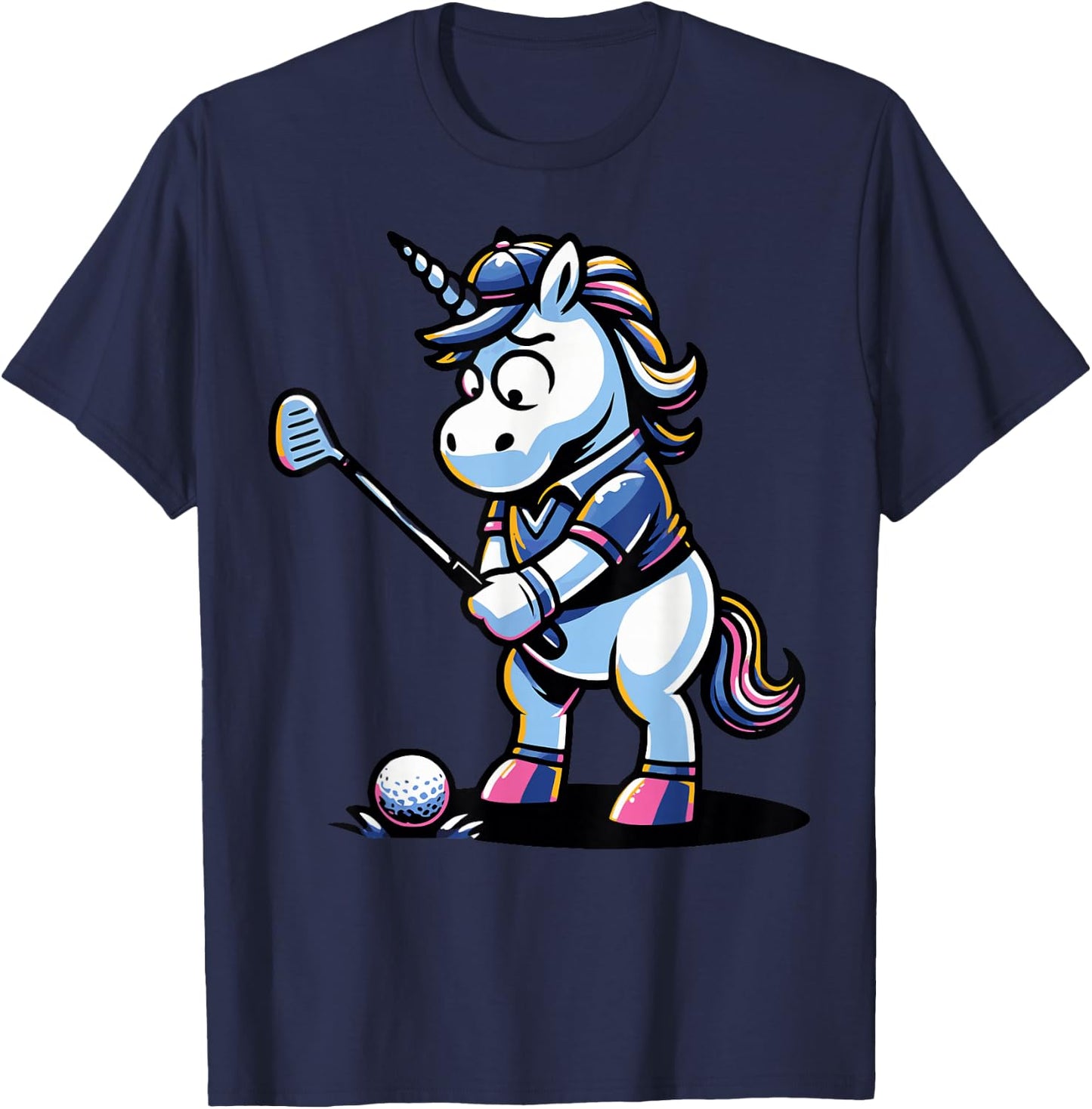 Golfer Unicorn Golfing Unicorns Unicorn Golf T-Shirt - T-Shirt | Navy