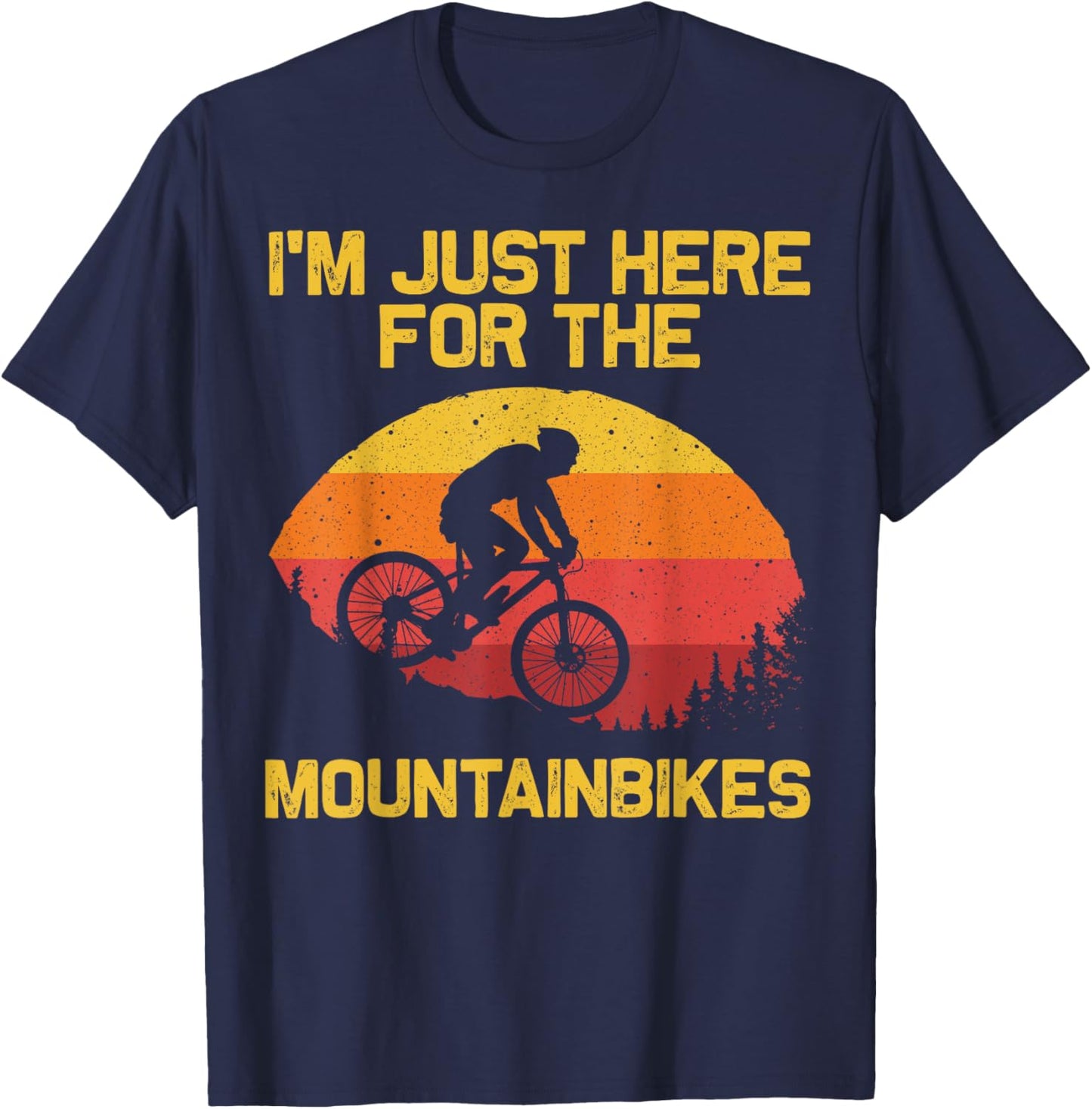 Cool Mountain Biking Women Biker MTB Bicycle Bike T-Shirt - T-Shirt | Navy
