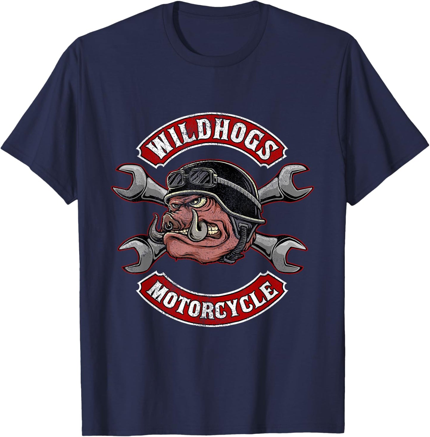 Wildhogs Motorcycle Speeders Wild Boars Hunting Boar T-Shirt - T-Shirt | Navy