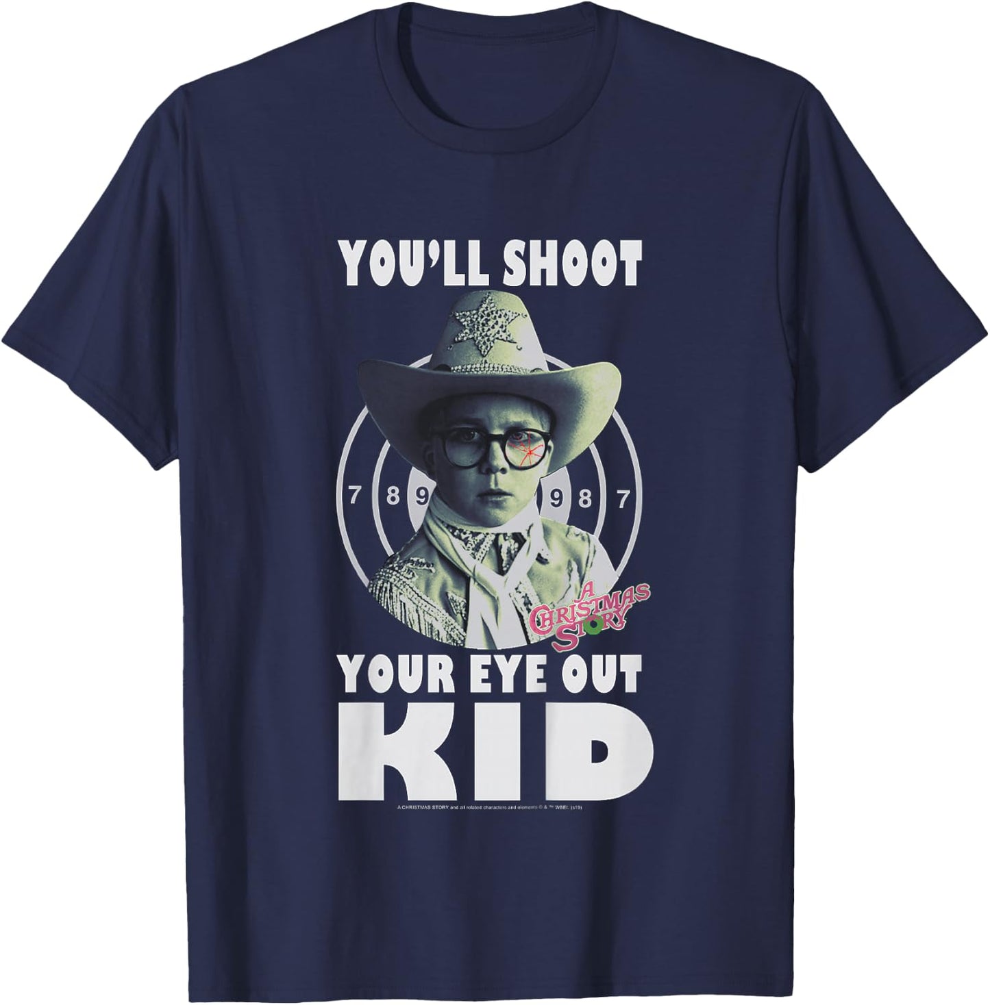 Kids A Christmas Story Ralphie You'll Shoot Your Eye Out Kid T-Shirt - T-Shirt | Navy