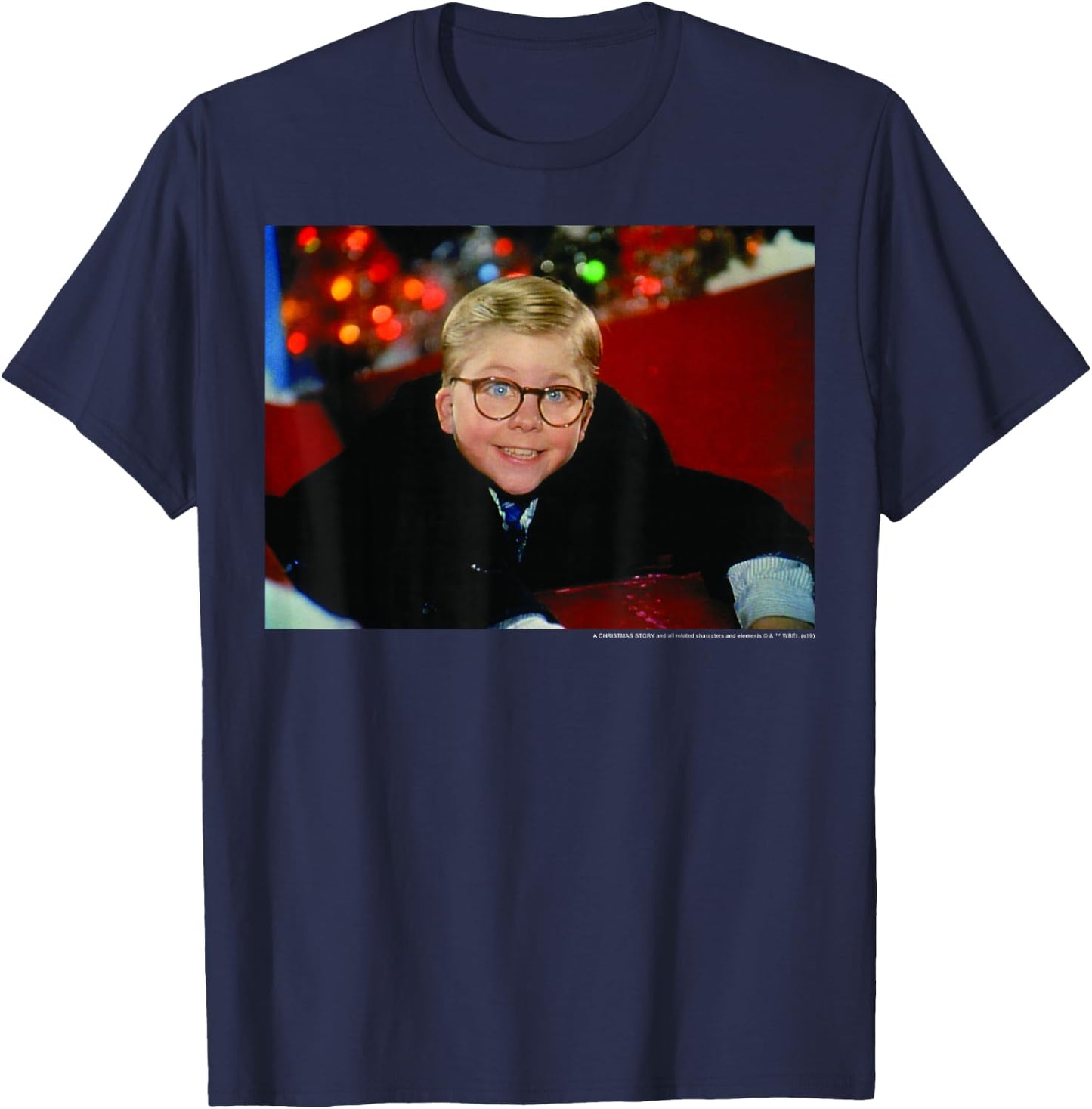 A Christmas Story Ralphie Smile Photo T-Shirt - T-Shirt | Navy