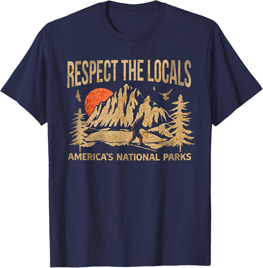 Respect the Locals America's National Parks T-Shirt - T-Shirt | Navy