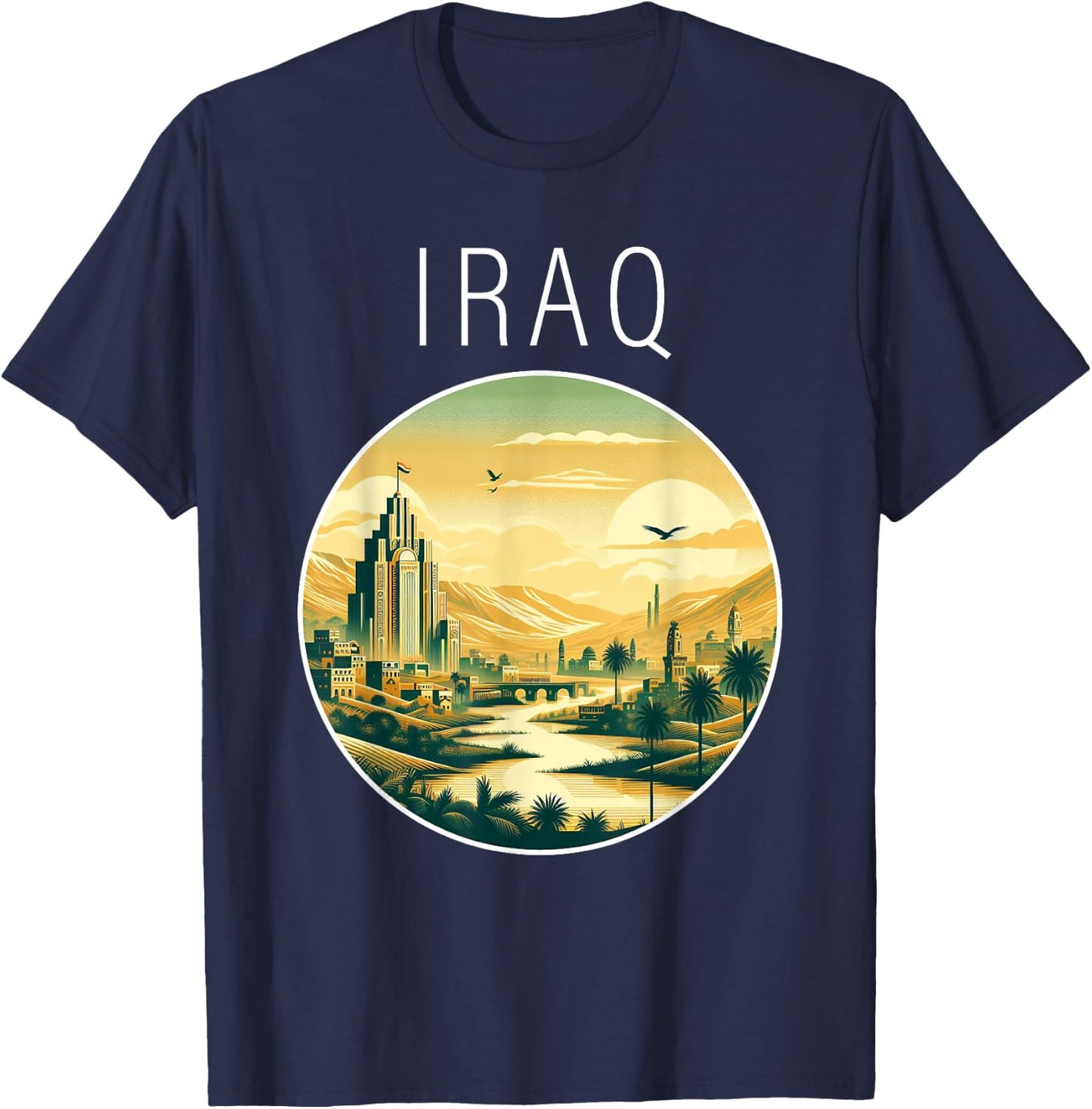 Iraq scenery Art Deco T-Shirt - T-Shirt | Navy