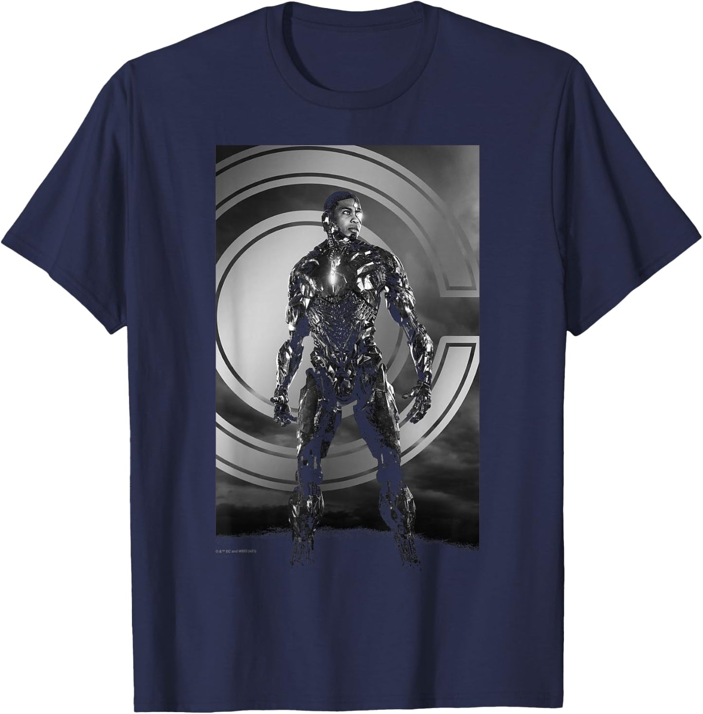 DC Comics Justice League Snyder Cut Cyborg Poster T-Shirt - T-Shirt | Navy