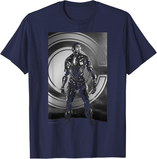 DC Comics Justice League Snyder Cut Cyborg Poster T-Shirt - T-Shirt | Navy