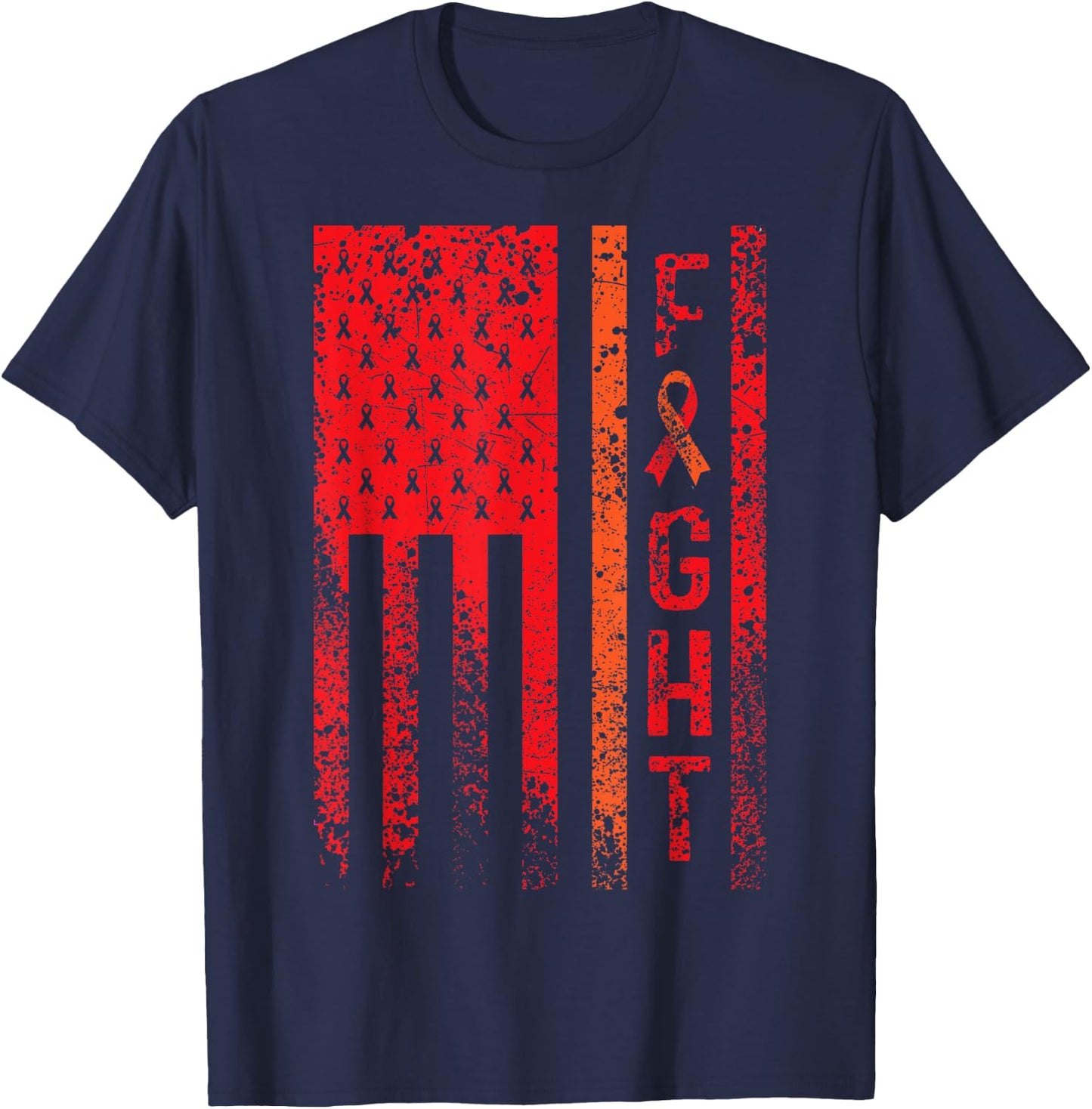 Fight Myelofibrosis Awareness T-Shirt - T-Shirt | Navy