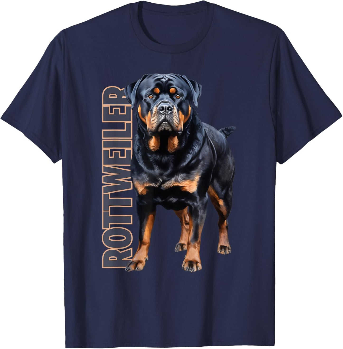 Rottweiler Watercolor T-Shirt - T-Shirt | Navy
