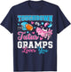Touchdown or Tutus Gramps Loves You Cute Gender Reveal Baby T-Shirt - T-Shirt | Navy