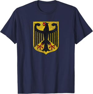 German Eagle Coat of ARMS Germany Flag T-Shirt - T-Shirt | Navy